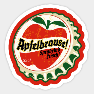 Retro Vintage Apfelbrause Apple Soda Bottlecap Sticker